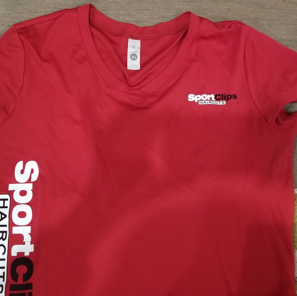 Red Sport clips shirt